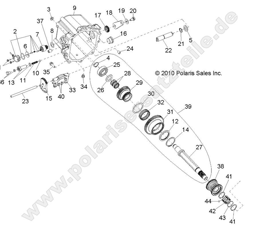 DRIVE TRAIN, MAIN GEARCASE INTERNAL COMPONENTS 2