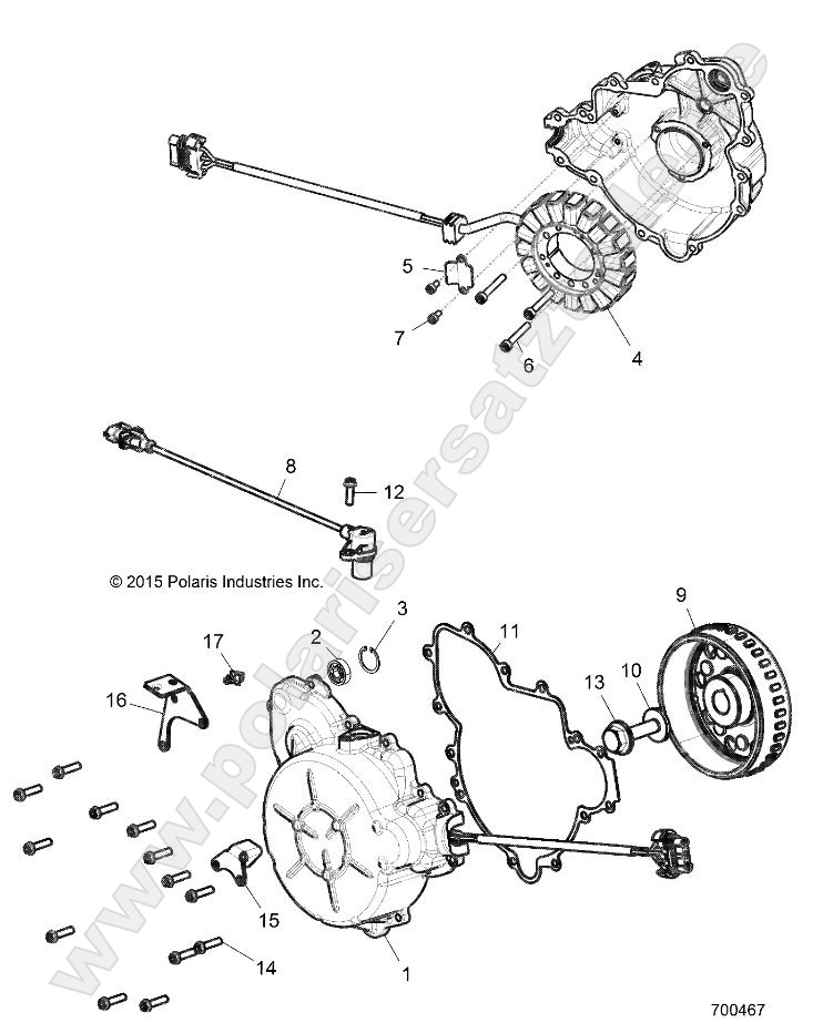 ENGINE, STATOR AND FLYWHEEL ENGINE, STATOR AND FLYWHEEL