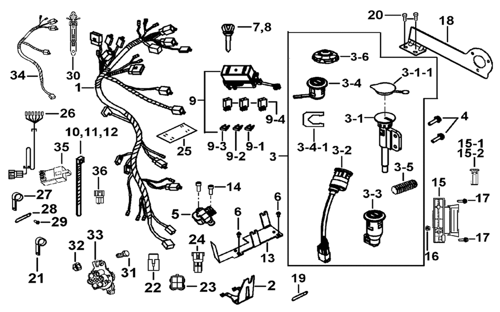 Kabelbaum, Elektrik & Schlosssatz Kabelbaum, Elektrik & Schlosssatz