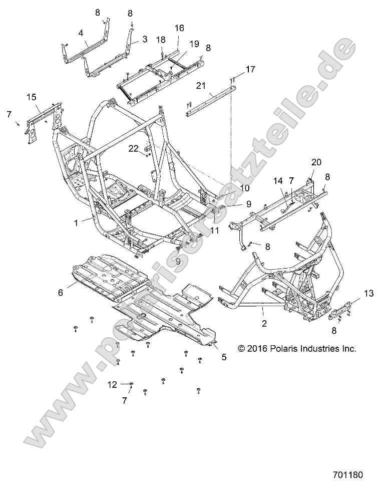 Chassis, Main Frame and Skid Plates (701180) Chassis, Main Frame and Skid Plates (701180)