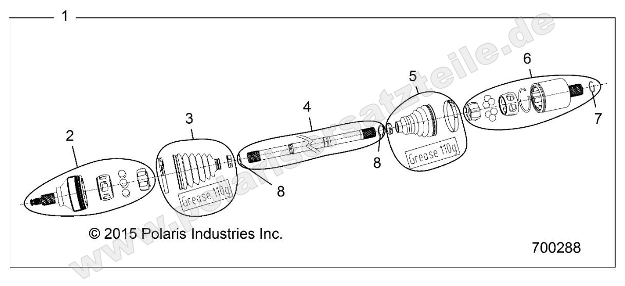 DRIVE TRAIN, REAR HALF SHAFT DRIVE TRAIN, REAR HALF SHAFT