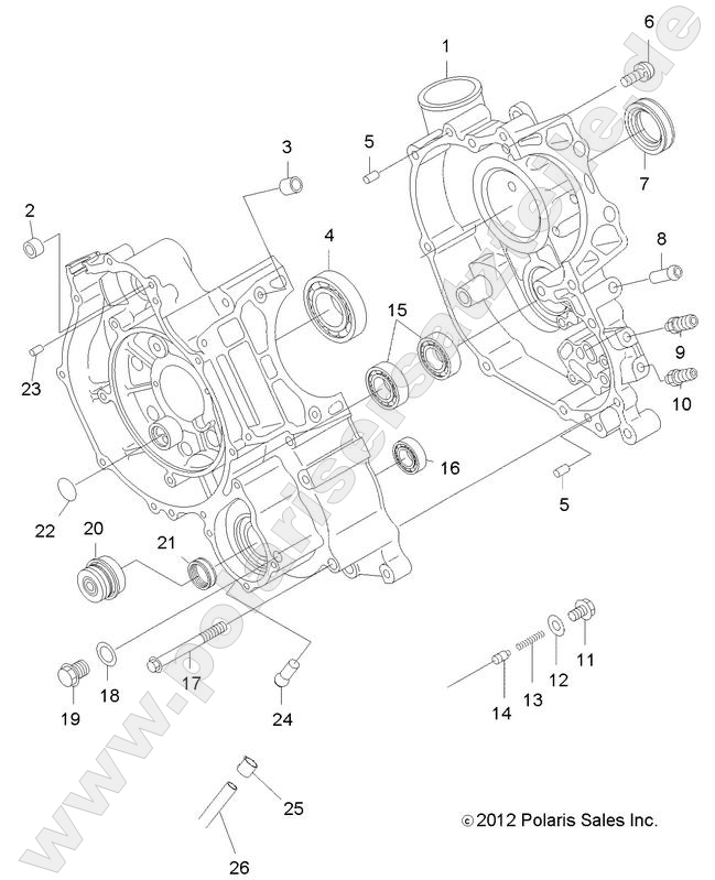 ENGINE, CRANKCASE ENGINE, CRANKCASE