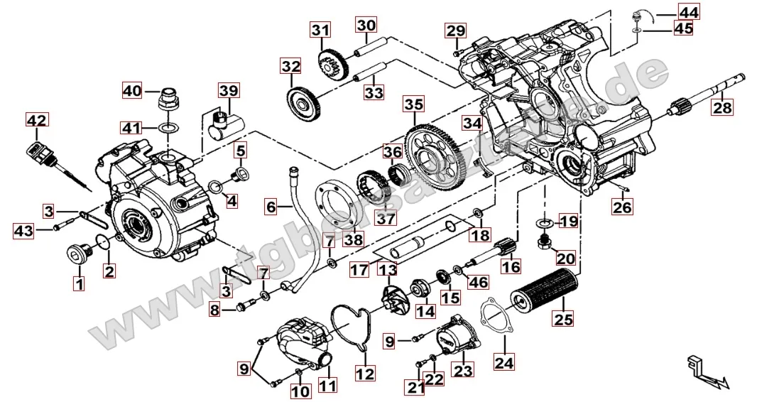 Motorgehäuse rechts Motorgehäuse rechts