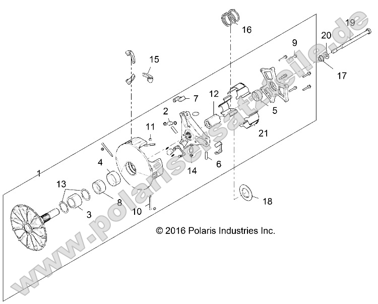 Drive Train, Primary Clutch Drive Train, Primary Clutch