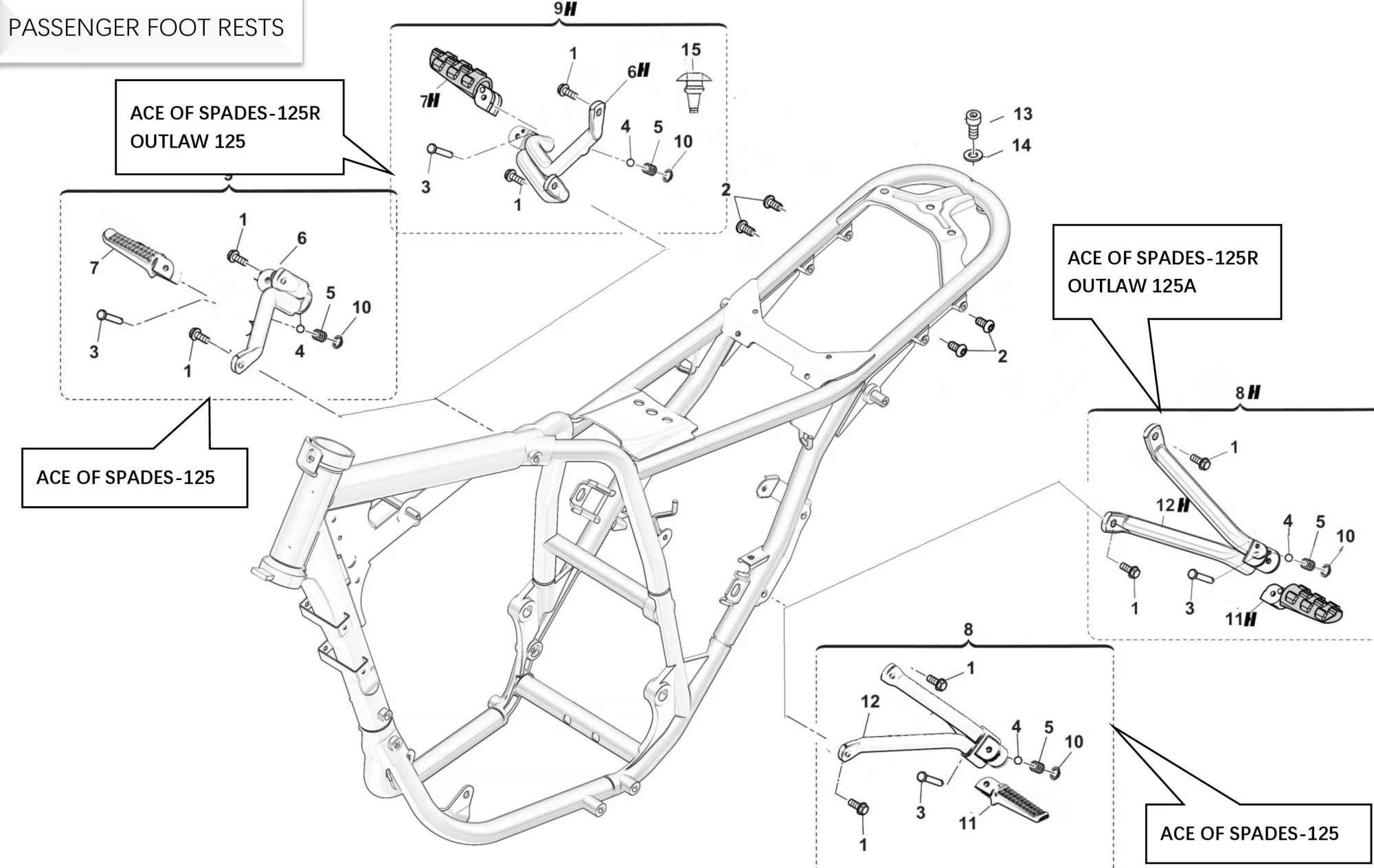 Fußraster hinten Fußraster hinten