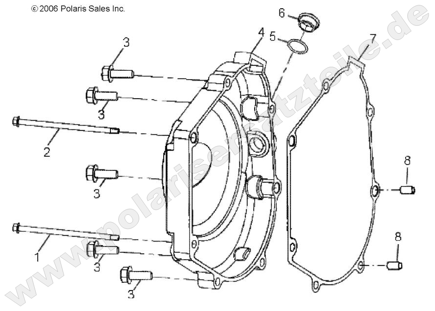 ENGINE, CRANKCASE COVER, RH ENGINE, CRANKCASE COVER, RH