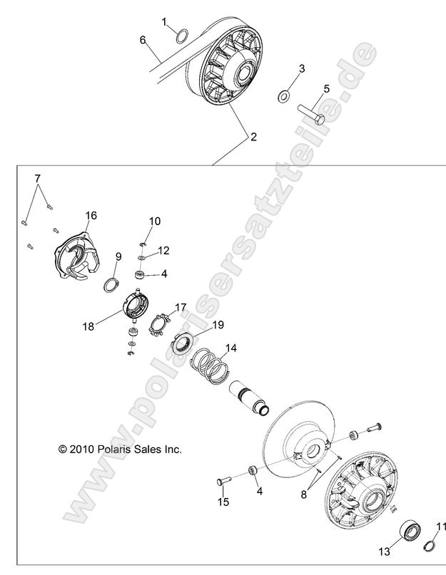 DRIVE TRAIN, SECONDARY CLUTCH DRIVE TRAIN, SECONDARY CLUTCH