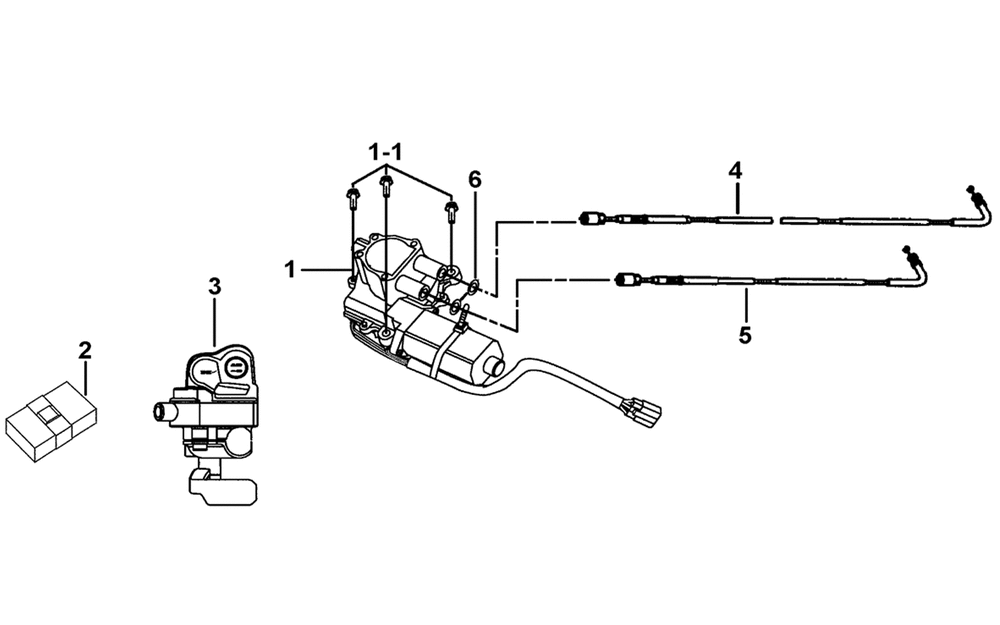 Stellmotor, Schalter & Kontrolleinheit Getriebe vo.