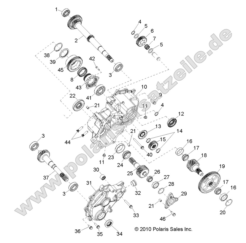 DRIVE TRAIN, MAIN GEARCASE INTERNAL COMPONENTS 1 DRIVE TRAIN, MAIN GEARCASE INTERNAL COMPONENTS 1