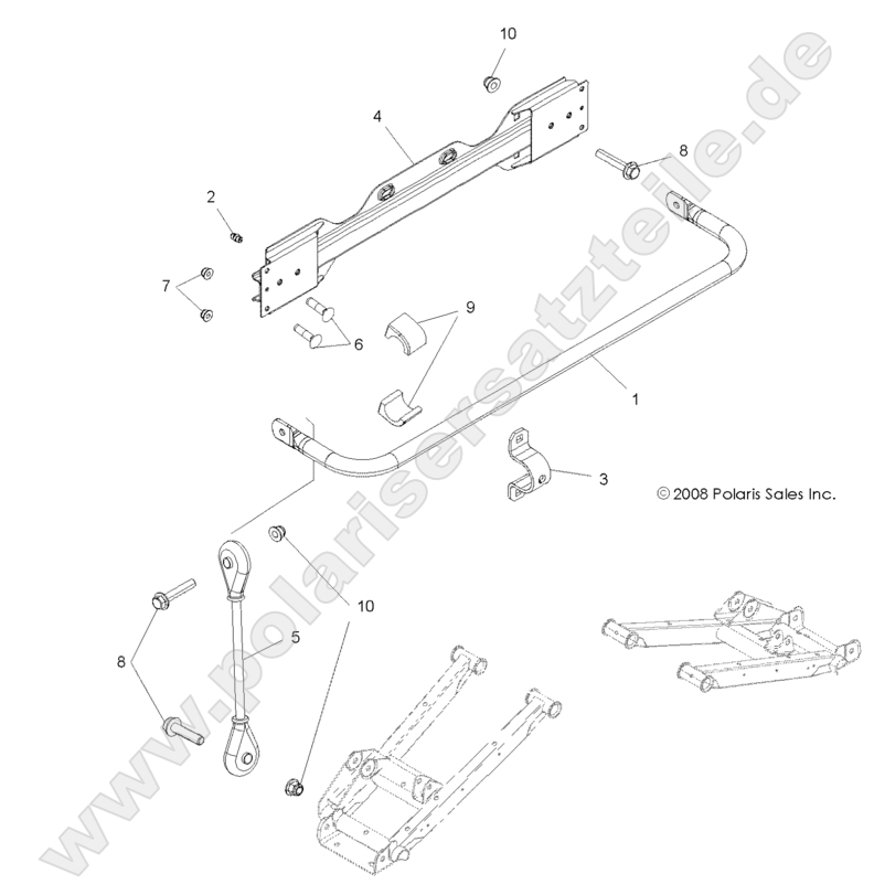 SUSPENSION, STABILIZER BAR, REAR SUSPENSION, STABILIZER BAR, REAR