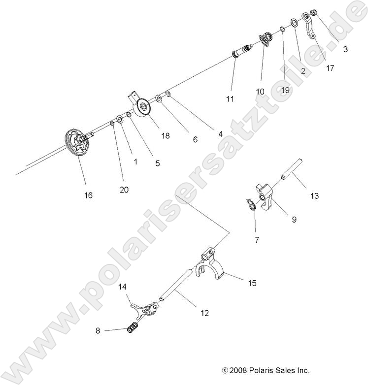 DRIVE TRAIN, MAIN GEARCASE SHIFT FORKS DRIVE TRAIN, MAIN GEARCASE SHIFT FORKS