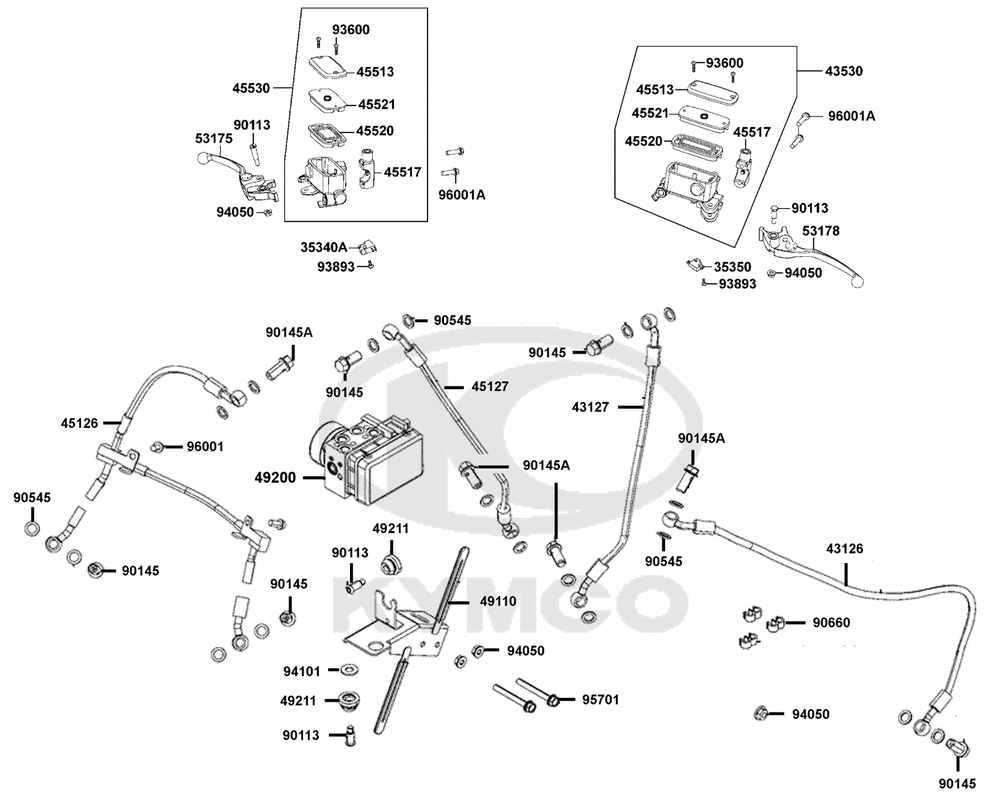 Hauptbremszylinder vo.,Bremsschläuche & ABS Steuergerät Hauptbremszylinder vo.,Bremsschläuche & ABS Steuergerät
