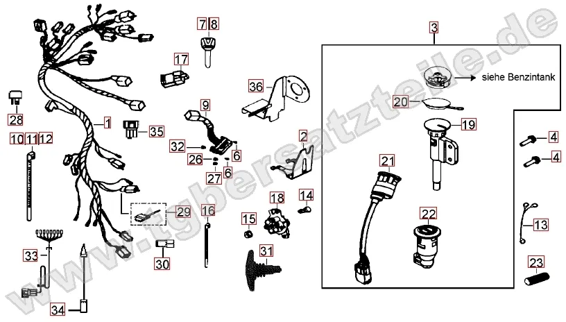 Kabelbaum - Schlosssatz Kabelbaum - Schlosssatz