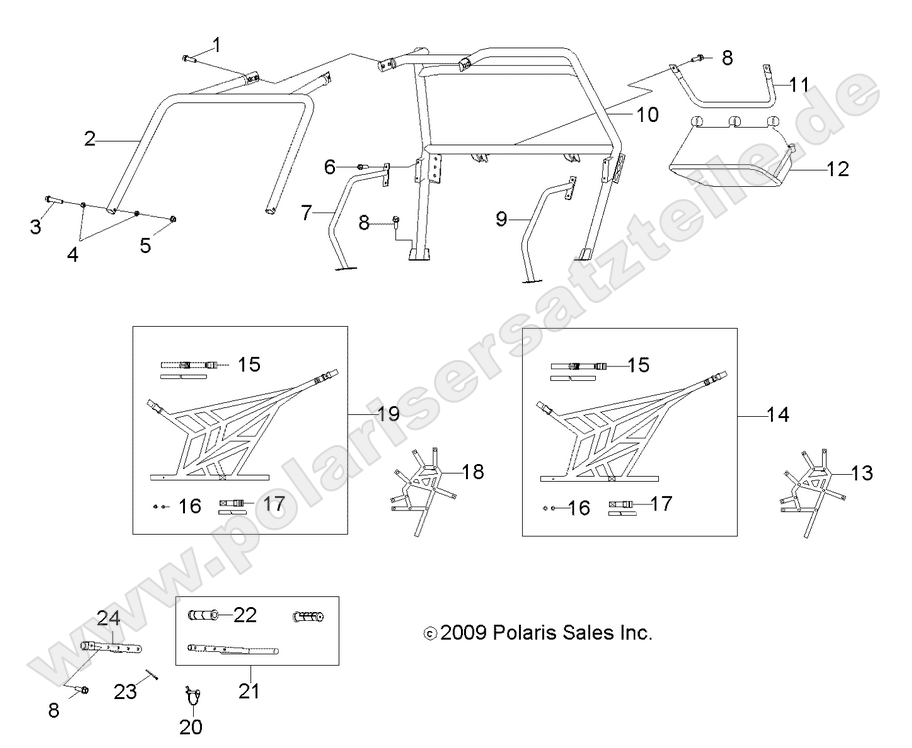 CHASSIS, CAB FRAME and SIDE NETS CHASSIS, CAB FRAME and SIDE NETS