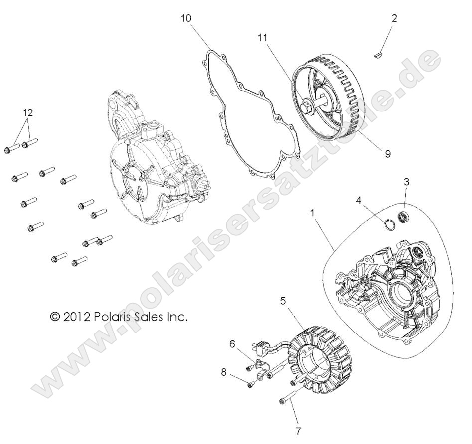 ENGINE, STATOR and COVER ENGINE, STATOR and COVER