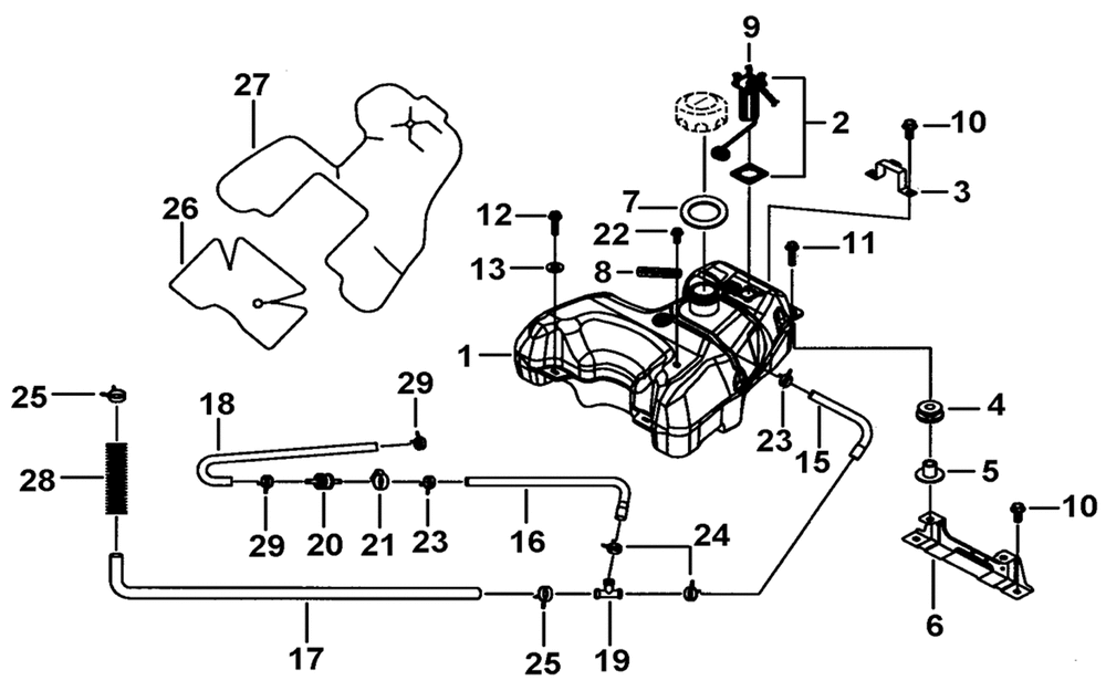 Benzintank & Benzinstandsgeber Benzintank & Benzinstandsgeber