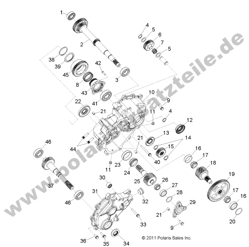 DRIVE TRAIN, MAIN GEARCASE INTERNAL COMPONENTS 1 DRIVE TRAIN, MAIN GEARCASE INTERNAL COMPONENTS 1