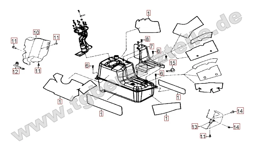 Hitzeschutz für Benzintank Hitzeschutz für Benzintank