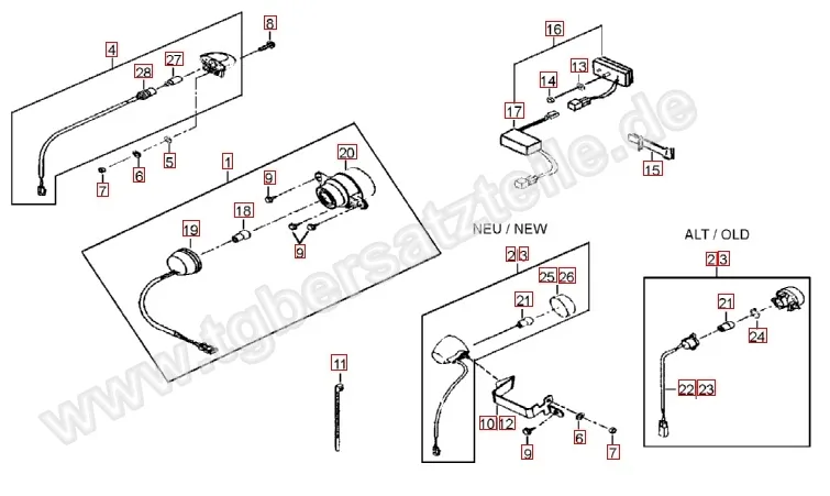 Rücklicht-Blinker hinten Rücklicht-Blinker hinten