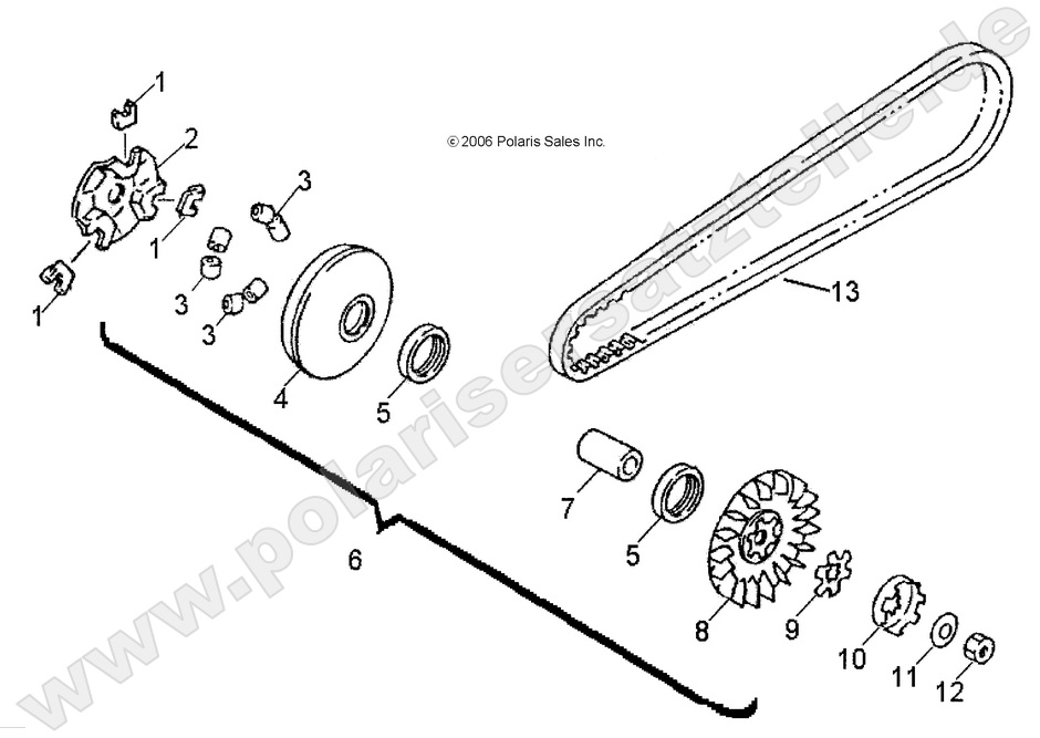 DRIVE TRAIN, PRIMARY CLUTCH DRIVE TRAIN, PRIMARY CLUTCH