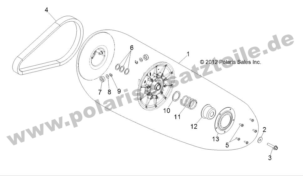 DRIVE TRAIN, SECONDARY CLUTCH DRIVE TRAIN, SECONDARY CLUTCH
