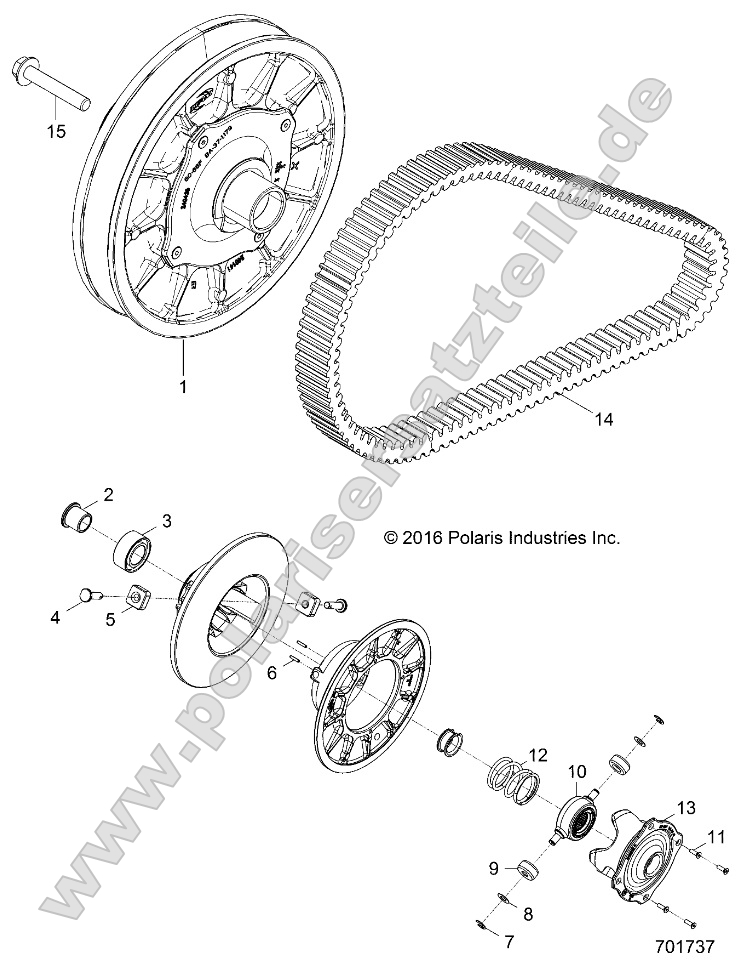 Drive Train, Secondary Clutch Drive Train, Secondary Clutch