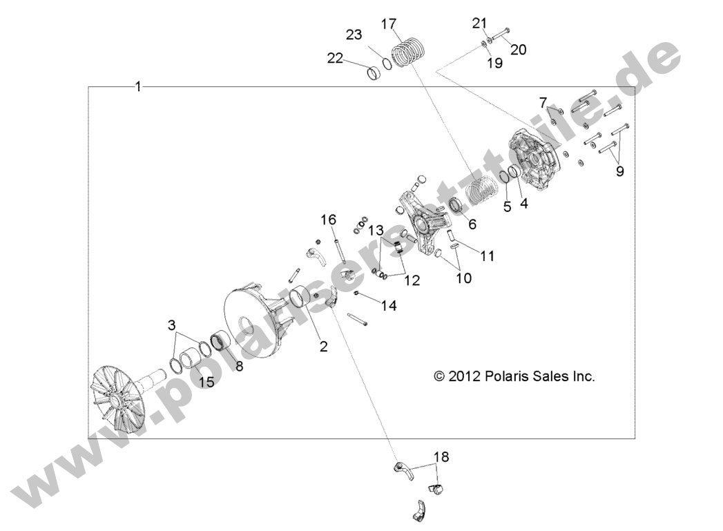 DRIVE TRAIN, PRIMARY CLUTCH DRIVE TRAIN, PRIMARY CLUTCH