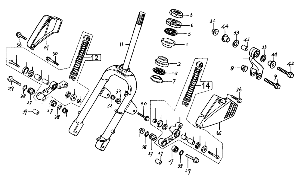 Gabel mit Stossdämpfer