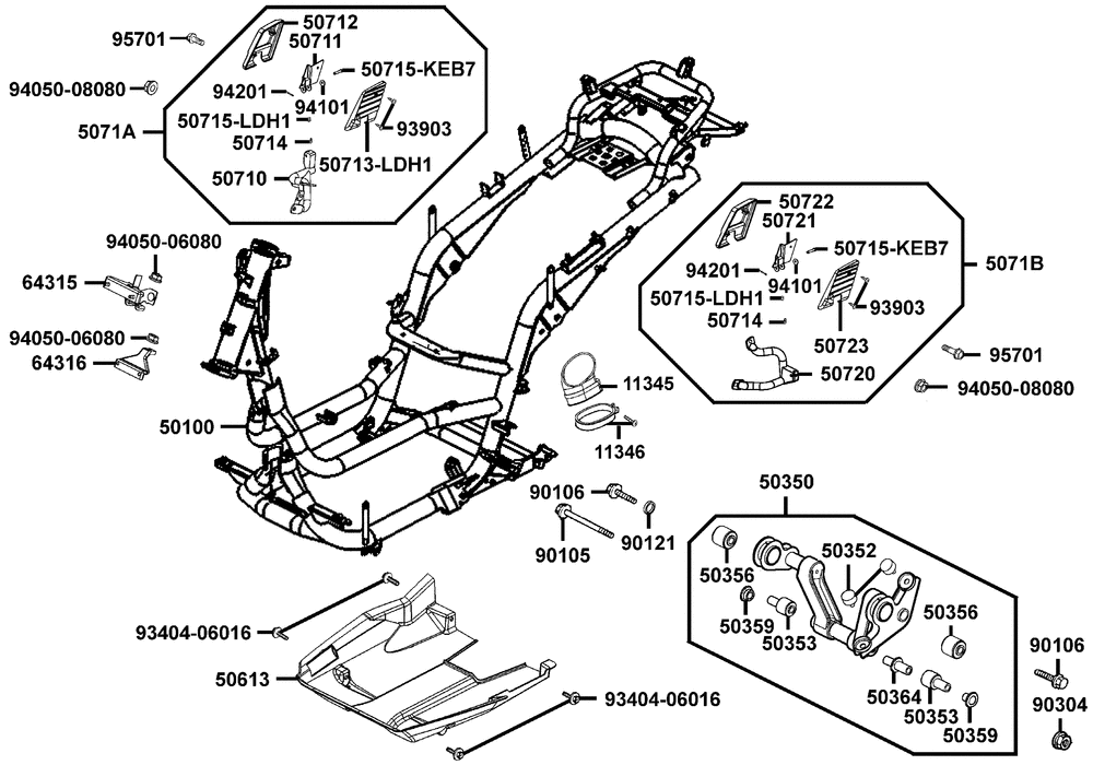 Rahmen & Motorhalter Rahmen & Motorhalter