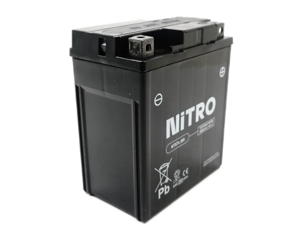 Nitro NTX7L-BS AGM Batterie 12V 6AH - Einbaufertig (YTX7L-BS FTX7L-BS)