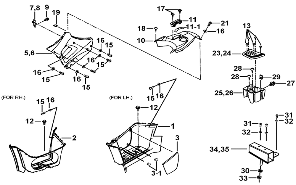 Verkleidung Trittbrett & Fußraum Verkleidung Trittbrett & Fußraum