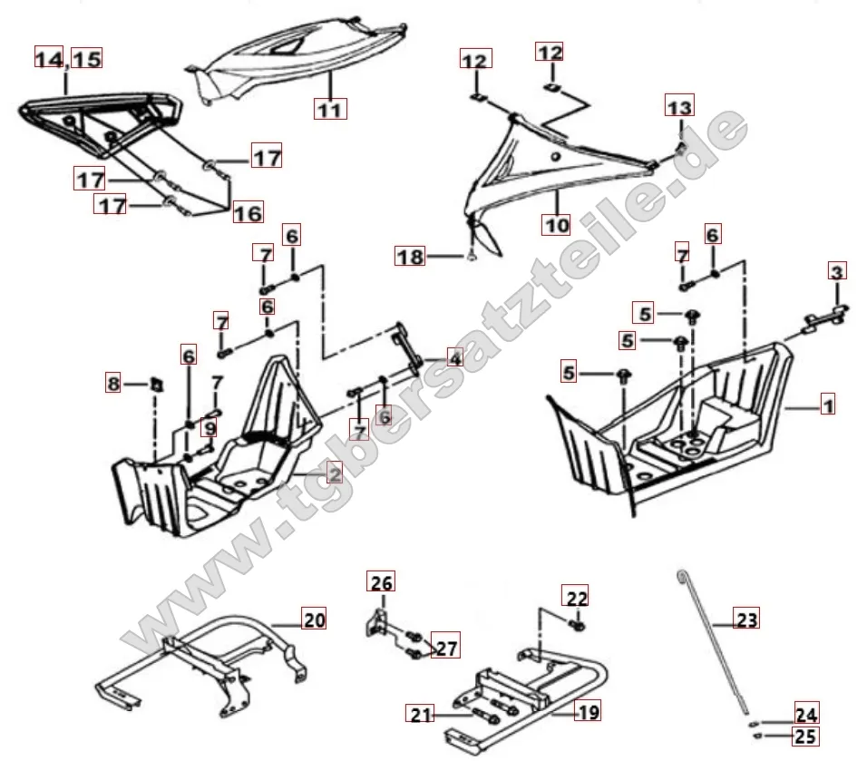 Seitenverkleidung - Fußstützen schwarz Seitenverkleidung - Fußstützen schwarz