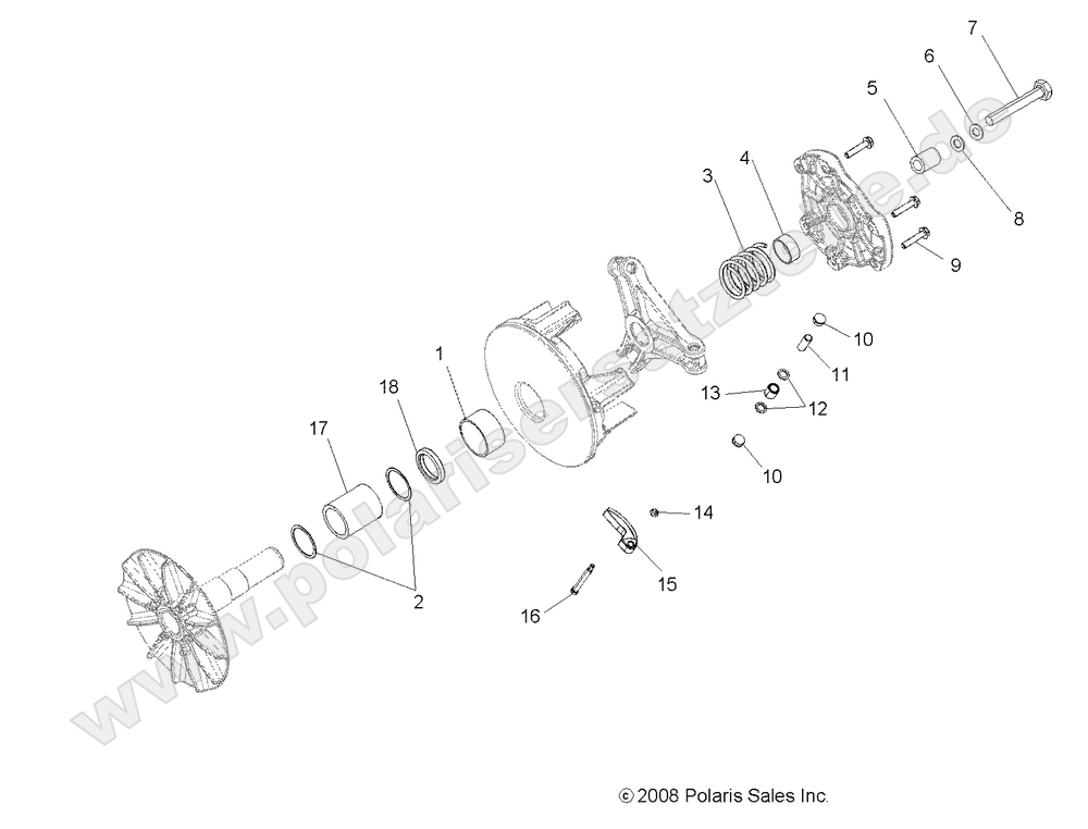 DRIVE TRAIN, PRIMARY CLUTCH DRIVE TRAIN, PRIMARY CLUTCH