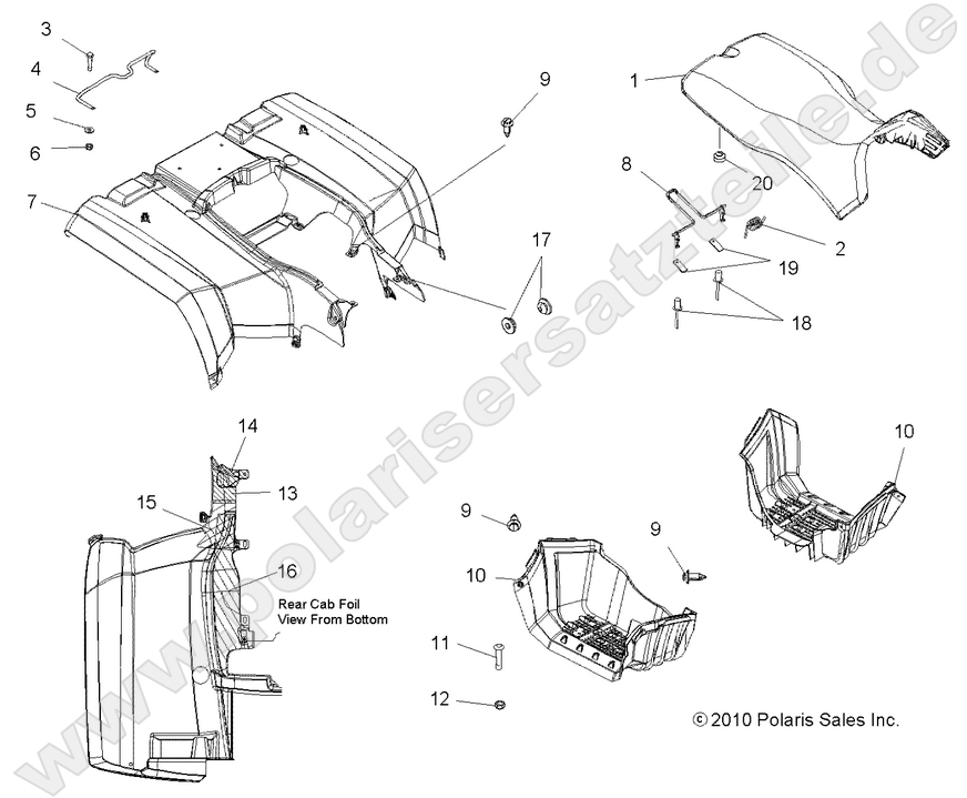 BODY, REAR CAB, SEAT and FOOTWELLS BODY, REAR CAB, SEAT and FOOTWELLS