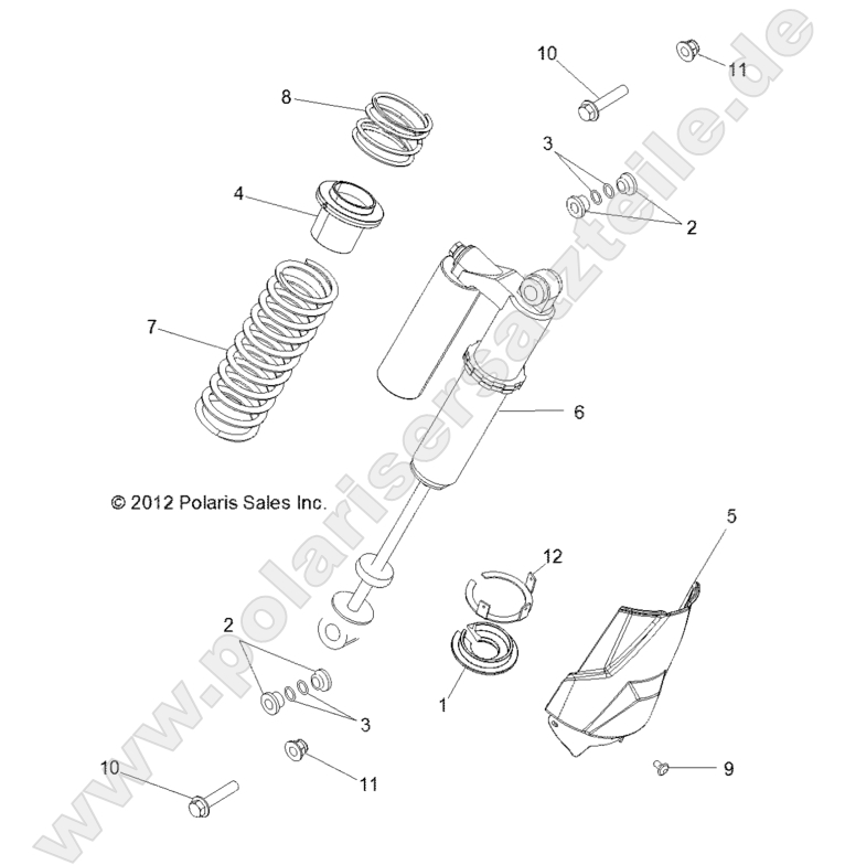 SUSPENSION, REAR SHOCK MOUNTING SUSPENSION, REAR SHOCK MOUNTING