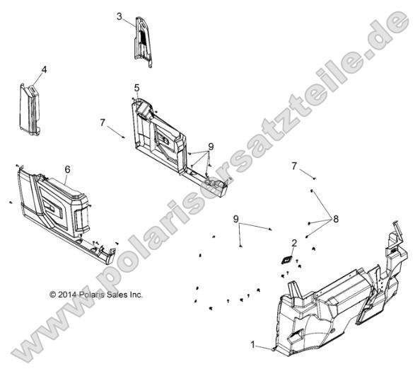 Body, Front Floor and Fender (49BRUTUSFENDER151DLM)