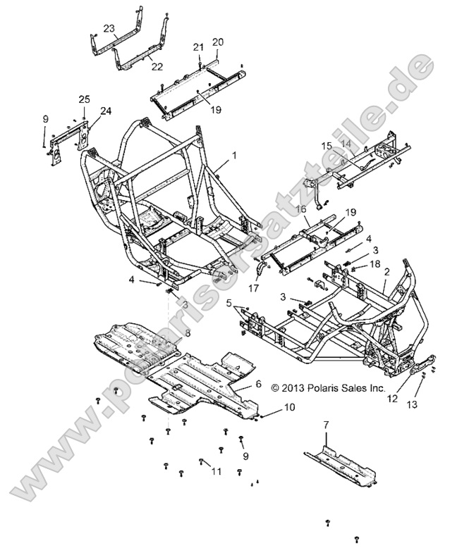 CHASSIS, MAIN FRAME AND SKID PLATES