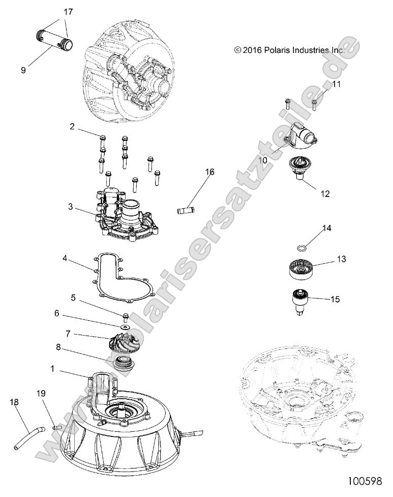 Engine, Cooling System and Water Pump