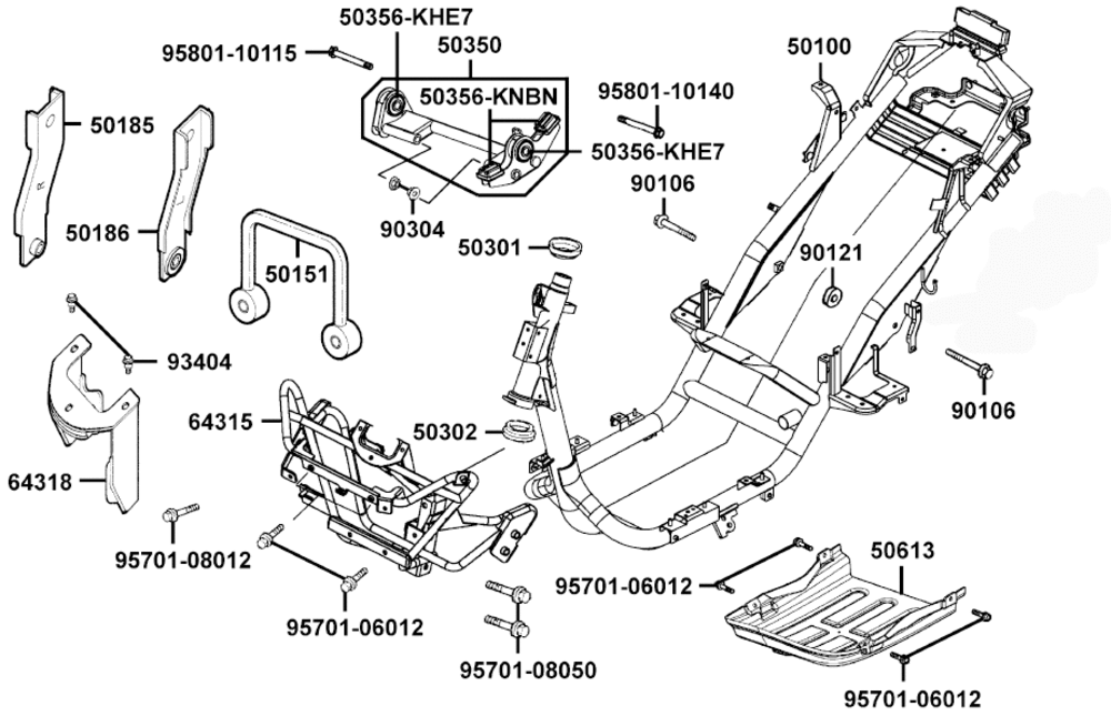 Rahmen & Motorhalter Rahmen & Motorhalter