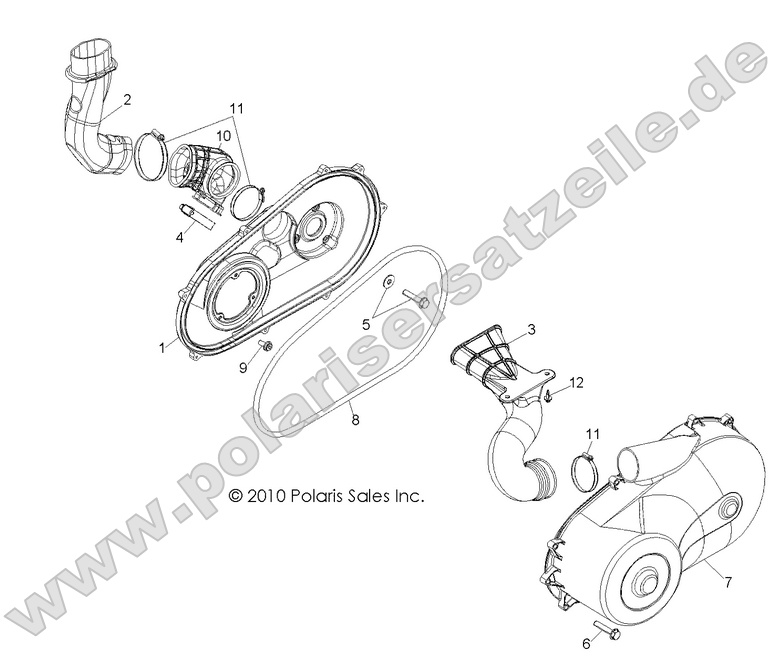 DRIVE TRAIN, CLUTCH COVER and DUCTING DRIVE TRAIN, CLUTCH COVER and DUCTING