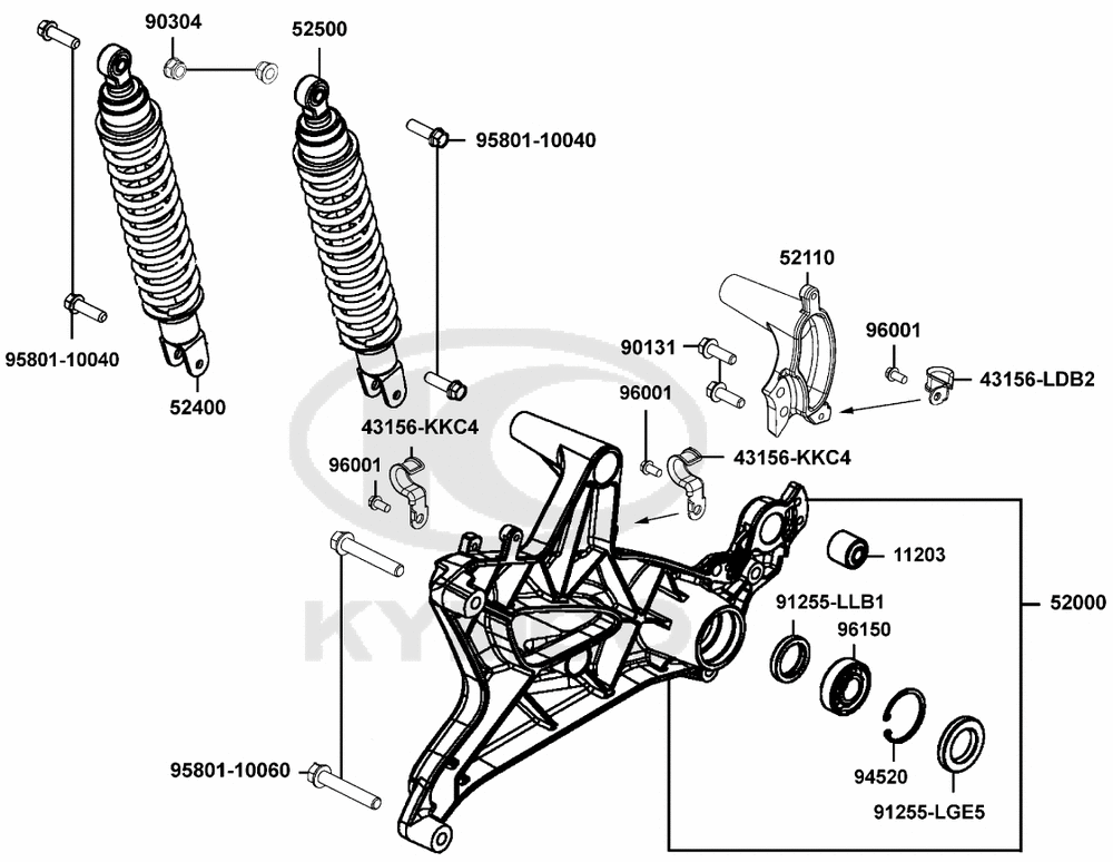 Stoßdämpfer hinten & Schwingarm Stoßdämpfer hinten & Schwingarm