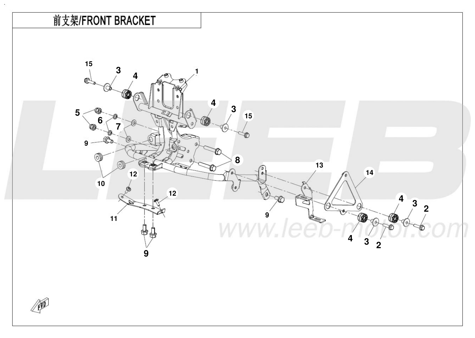 F03-1 FRONT BRACKET F03-1 FRONT BRACKET