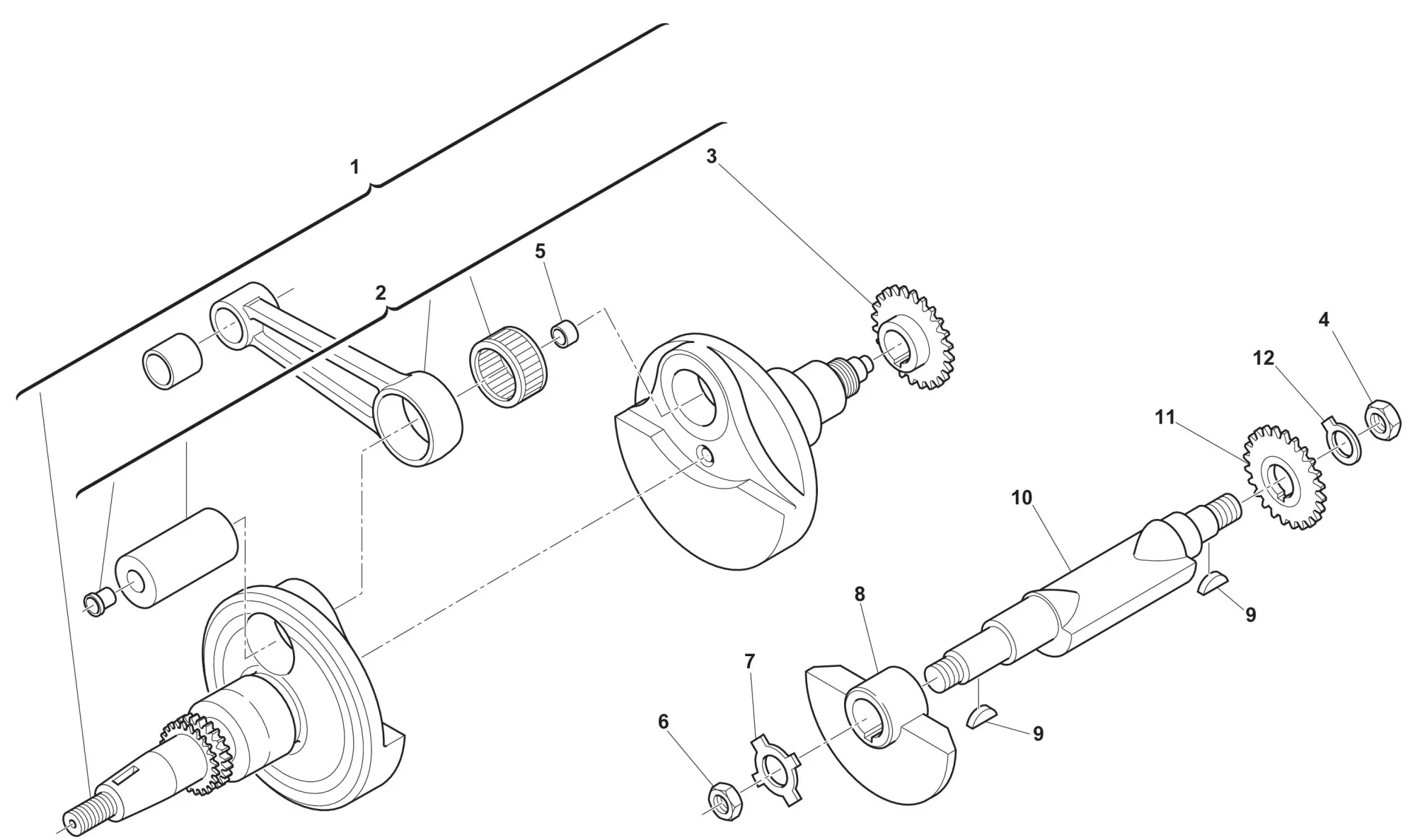 Kurbelwelle / Auswuchtwelle Kurbelwelle / Auswuchtwelle