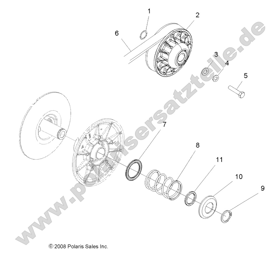 DRIVE TRAIN, SECONDARY CLUTCH DRIVE TRAIN, SECONDARY CLUTCH