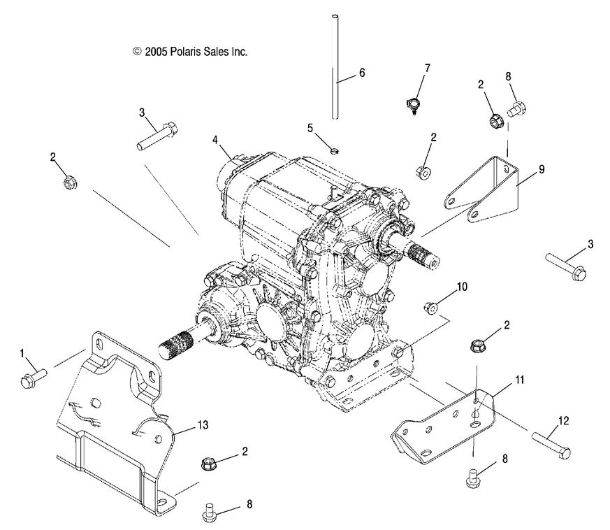 DRIVE TRAIN, MAIN GEARCASE MOUNTING