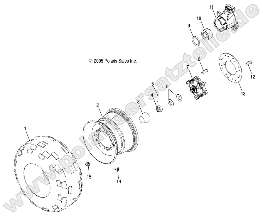 WHEEL, REAR WHEEL, REAR