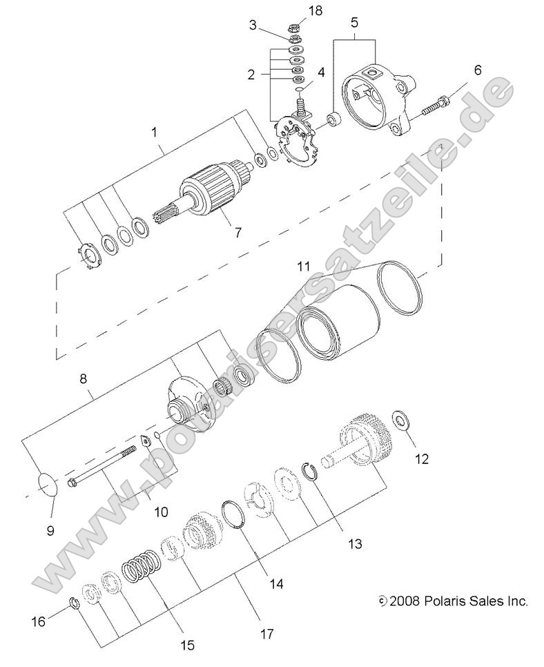 Engine, Starting Motor Engine, Starting Motor