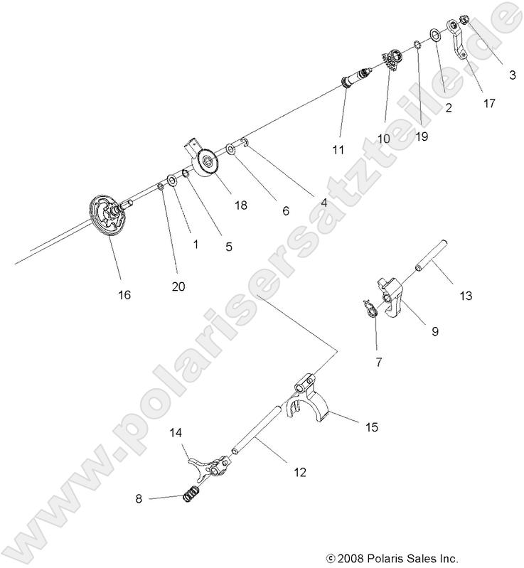 DRIVE TRAIN, MAIN GEARCASE SHIFT FORKS (Built 3/01/11 and Before)