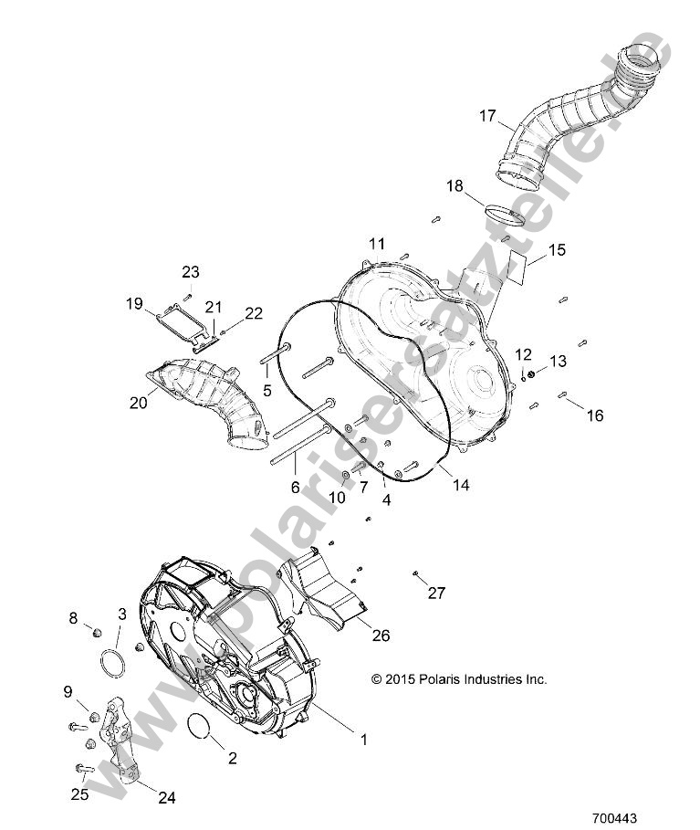 DRIVE TRAIN, CLUTCH COVER AND DUCTING DRIVE TRAIN, CLUTCH COVER AND DUCTING