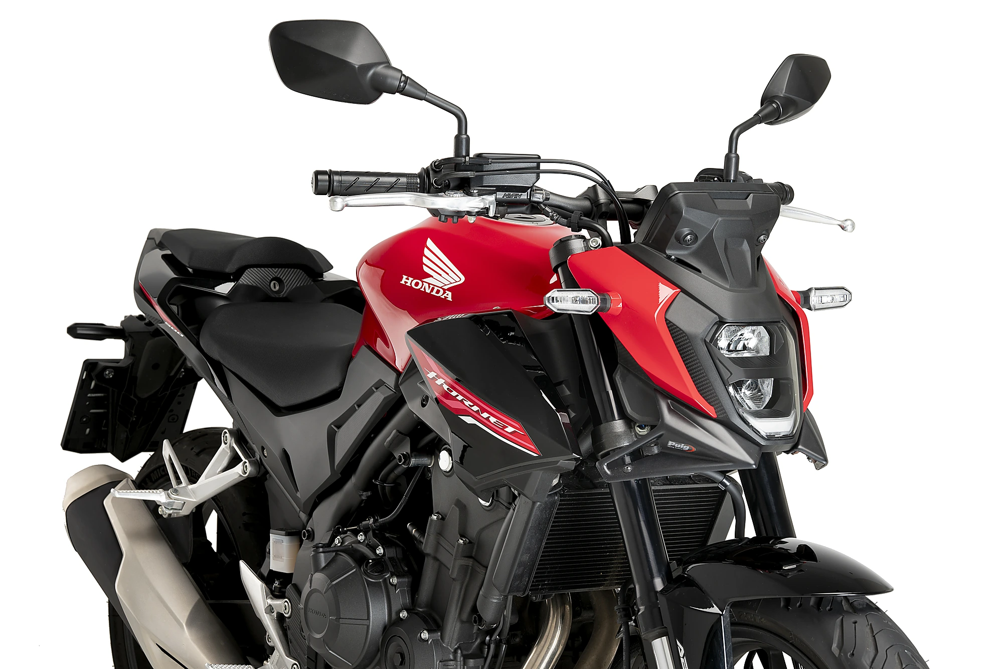 Puig Naked Front Downforce Spoiler - schwarz matt - Honda CB 500 Hornet 2024-26 - 21936J